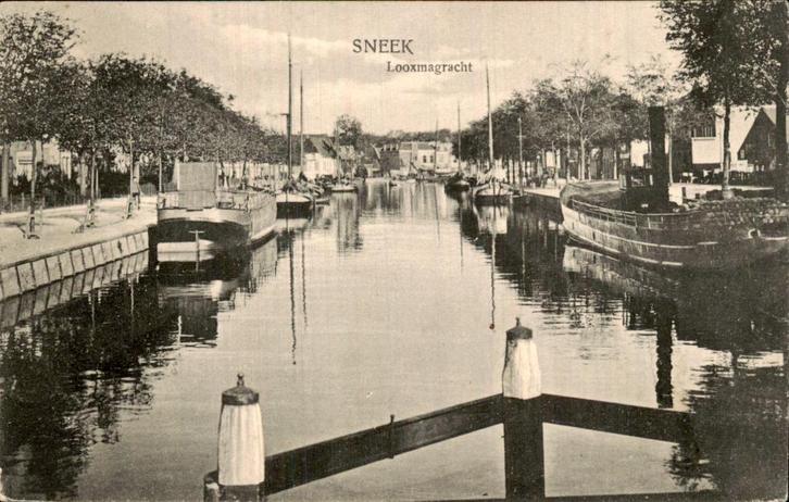 Sneek - Looxmagracht, Verzamelen, Ansichtkaarten | Nederland, Ongelopen, Friesland, Voor 1920, Ophalen of Verzenden