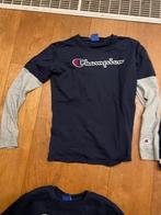 Longsleeve blauw grijs Champion maat 164, Jongen, Champion, Zo goed als nieuw, Shirt of Longsleeve