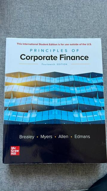 Principles of corporate finance 14th edition beschikbaar voor biedingen