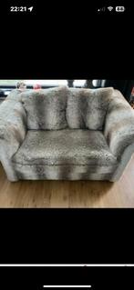 Rofra love seat, pluche, fluffie, Ophalen, Gebruikt, Tweepersoons, 75 tot 100 cm