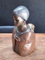 Casper Darare bronzen beeld Afrikaanse vrouw kind baby 33cm, Antiek en Kunst, Kunst | Beelden en Houtsnijwerken, Ophalen of Verzenden
