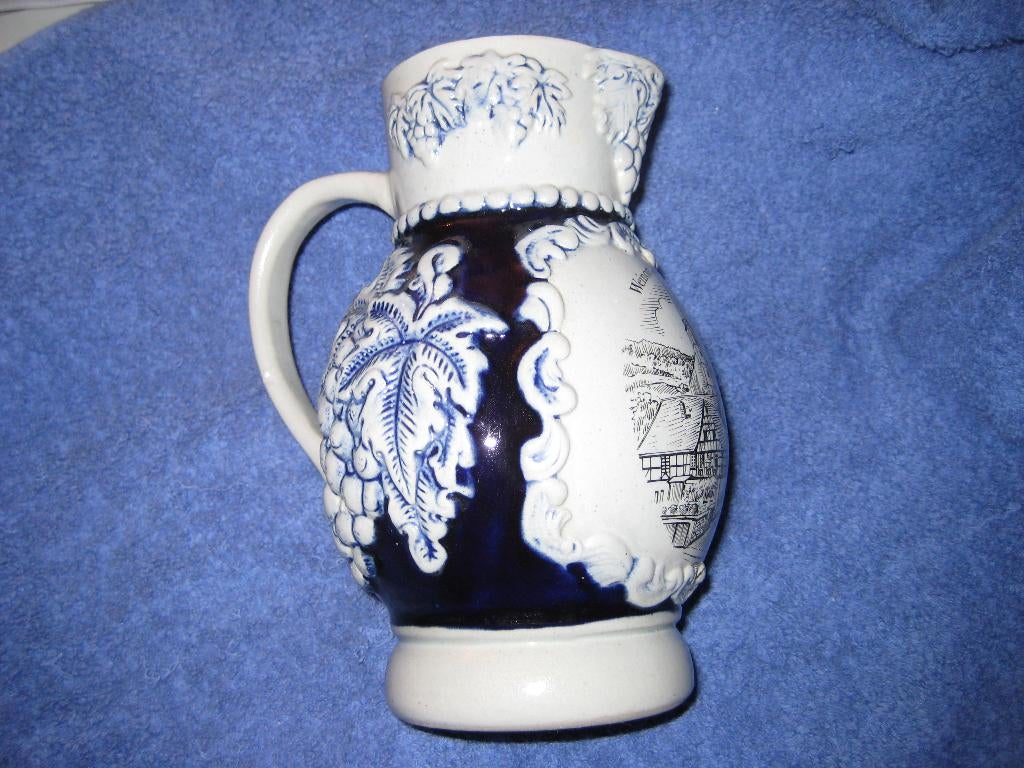 Wijnkruik van aardewerk, 1 liter, Mosel (136), Overige typen, Ophalen of Verzenden, Zo goed als nieuw, Overige stijlen