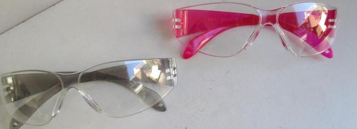 Vuurwerk~Veiligheidsbril Roze~Beschermingsbril, Sieraden, Tassen en Uiterlijk, Zonnebrillen en Brillen | Dames, Zo goed als nieuw