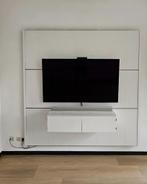 Witte Cinewall met mediameubel, Ophalen, Overige materialen, Strak modern, 150 tot 200 cm