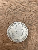 Barber half dollar 1911 S zilver, Ophalen of Verzenden, Noord-Amerika, Zilver