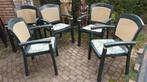 5 Hartman Prestige stapelstoelen met kussens., Tuin en Terras, Tuinstoelen, Ophalen, Zo goed als nieuw, Kunststof, Stapelbaar