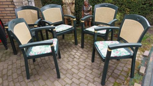 5 Hartman Prestige stapelstoelen met kussens., Tuin en Terras, Tuinstoelen, Zo goed als nieuw, Kunststof, Stapelbaar, Ophalen