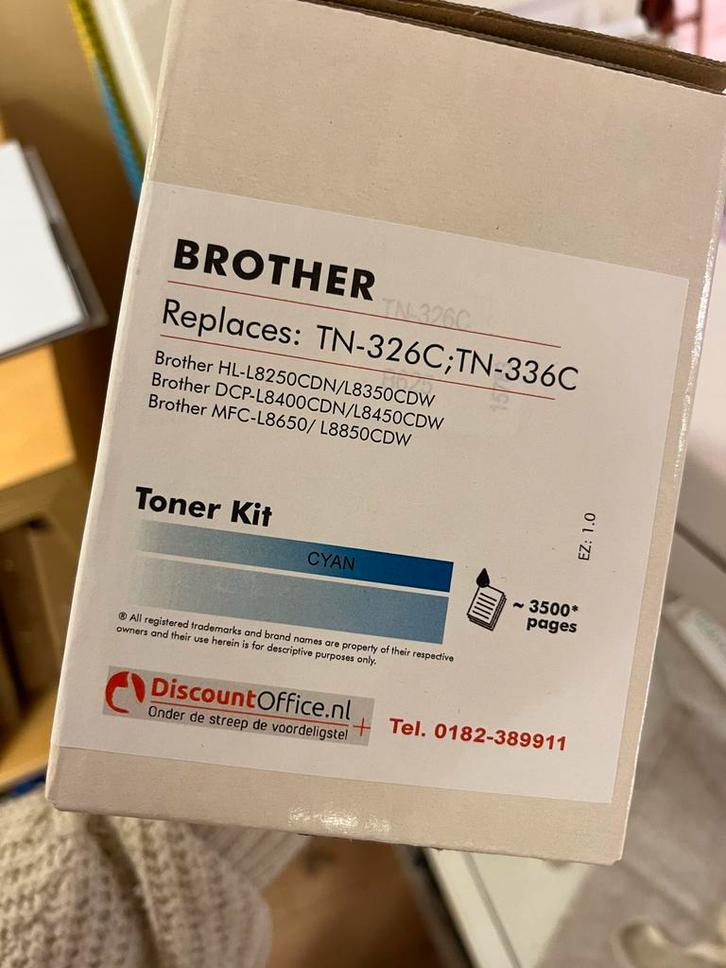 Brother TN-326C/TN-336C Cyan Toner - Nieuw, Computers en Software, Printerbenodigdheden, Nieuw, Toner, Ophalen