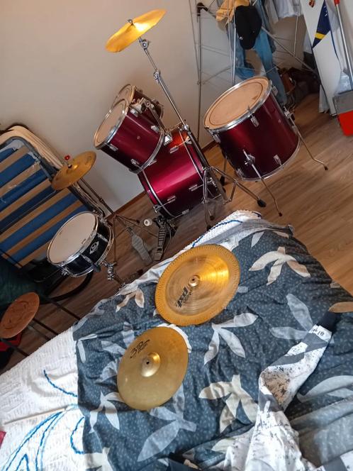 Drumstel compleet te koop ruilen tegen 2 minibikes, Muziek en Instrumenten, Drumstellen en Slagwerk, Zo goed als nieuw, Pearl