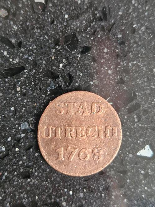 Utrecht duit 1768, prachtige staat, historische munt, Postzegels en Munten, Munten | Nederland, Overige waardes, Vóór koninkrijk