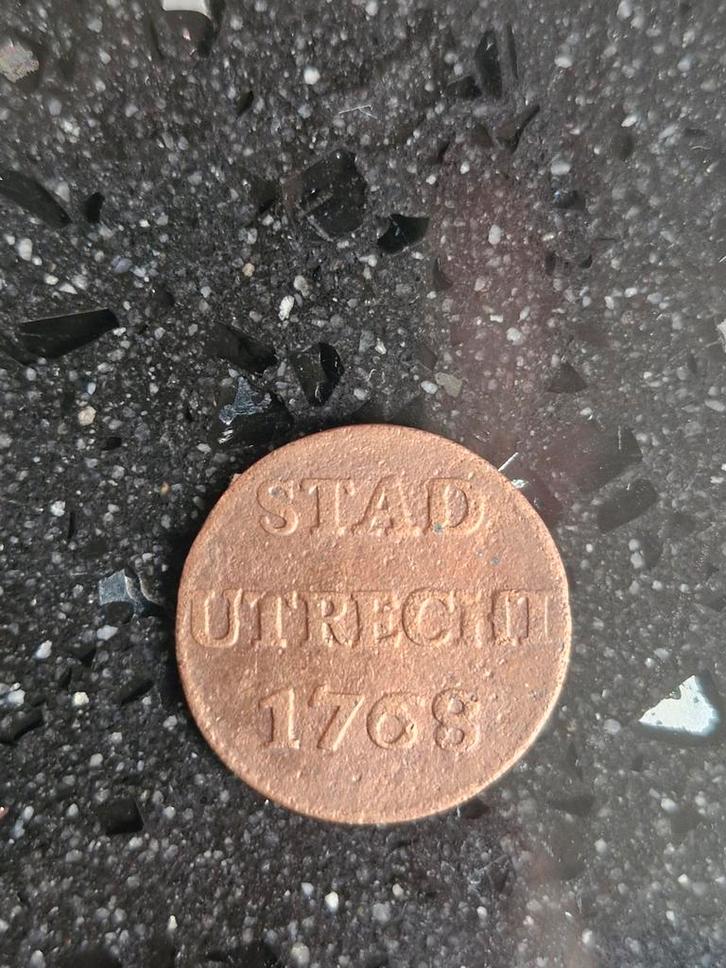 Utrecht duit 1768, prachtige staat, historische munt, Postzegels en Munten, Munten | Nederland, Overige waardes, Vóór koninkrijk