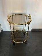 Morex Drankentrolley Gouden Vintage Stijl hollywood regency, Huis en Inrichting, Ophalen, Vintage hollywood regency, Rond, Minder dan 50 cm