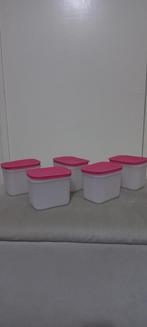 5x Tupperware diepvriesdoosjes, Ophalen of Verzenden, Gebruikt, Wit, Bak of Kom