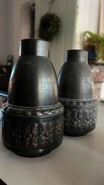 Stel tinnen vazen Tiel 1392, Ophalen, Overige kleuren, Minder dan 50 cm, Glas