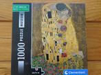 Puzzel 1000 st. de Kus Gustav Klimmt Clementoni, Ophalen of Verzenden, 500 t/m 1500 stukjes, Zo goed als nieuw, Legpuzzel