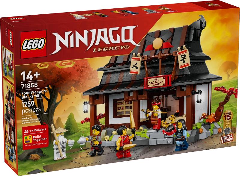 Lego | Ninjago | 15 jaar Smederij De Vier Wapens  | 71858, Kinderen en Baby's, Speelgoed | Duplo en Lego, Lego, Lego, Nieuw, https://legohouse.com/en-gb/info/contact-us/