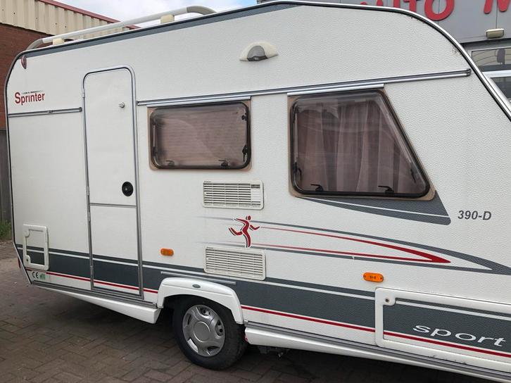 Beyerland Sprinter 390-D Sport Lichtgewicht met Dorema tent, Caravans en Kamperen, Caravans, Particulier, tot en met 4, 750 - 1000 kg