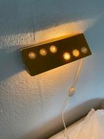 Vintage Geel Bedlampje, Huis en Inrichting, Lampen | Wandlampen, Ophalen of Verzenden, Gebruikt, Metaal