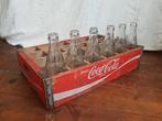 Enjoy Coca-Cola Kratje met flesjes - Vintage jaren 60-70, Ophalen of Verzenden, Gebruikt, Gebruiksvoorwerp