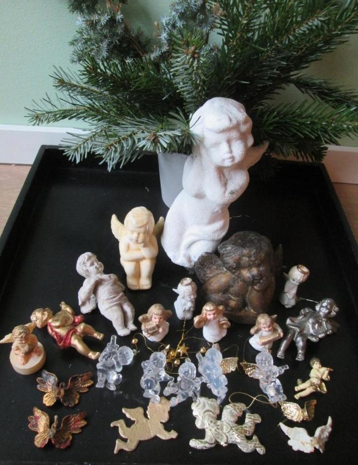 Verzameling Engeltjes Engelen Porselein Kunststof enz, Diversen, Kerst, Ophalen of Verzenden