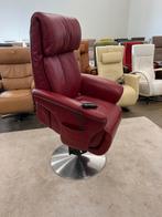 Relaxfauteuil , leren design relax fauteuil sta op stoel, 75 tot 100 cm, Leer, Ophalen of Verzenden, Moderne
