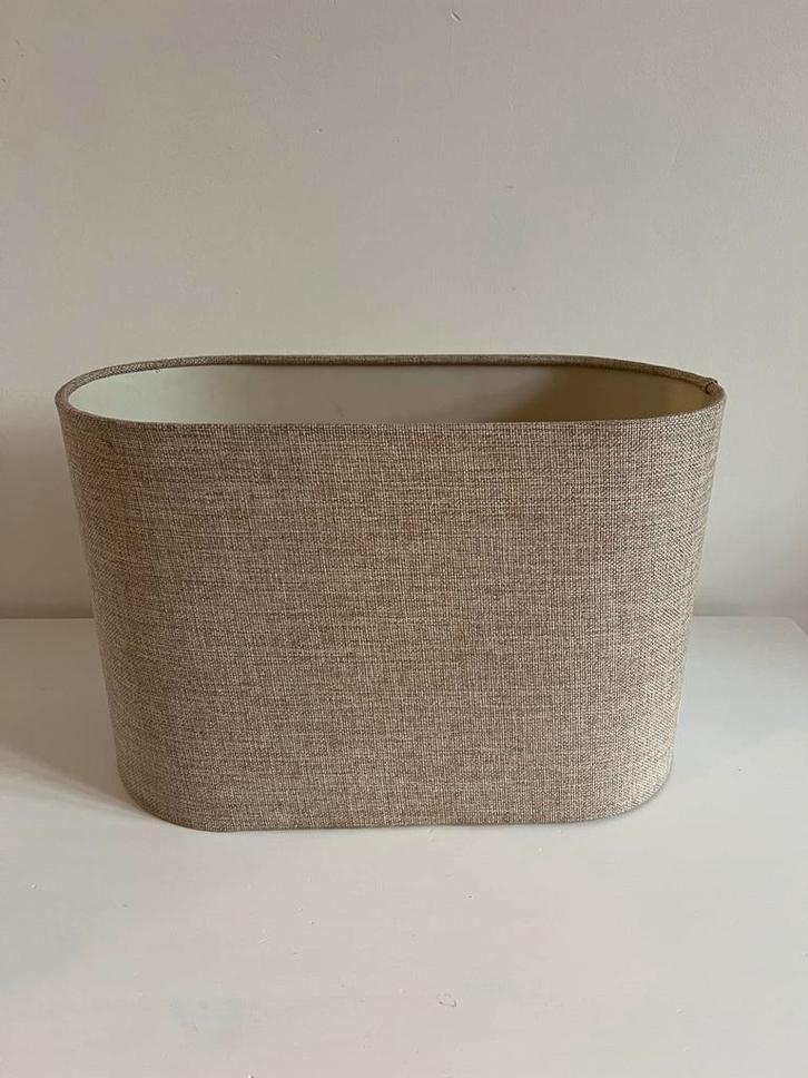 Jan des Bouvrie Lampenkap - Stijlvol Design, Huis en Inrichting, Lampen | Lampenkappen, Gebruikt, 25 tot 50 cm, Ovaal, Beige, Ophalen