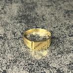 14k gouden ring prachtige zegelring italy, Ophalen of Verzenden, Nieuw, Goud, Dame