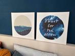 Afbeelding Canvas Shoot for the moon Ikea, Huis en Inrichting, Ophalen of Verzenden, Gebruikt, Schilderij, Minder dan 50 cm