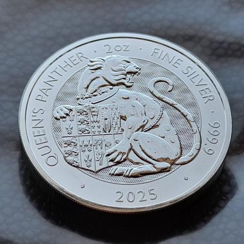 2025 Tudor Beast - Panther - 2 oz silver BU, Postzegels en Munten, Munten | Europa | Niet-Euromunten, Overige landen, Zilver, Verzenden