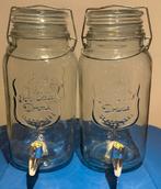 2 Glazen Drankdispensers met Tapkraan, Huis en Inrichting, Ophalen, Zo goed als nieuw