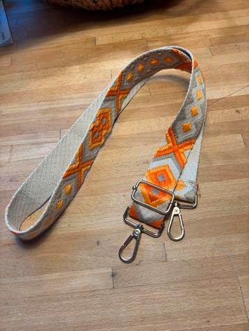 Schoudertas Band - Oranje/Beige - Verstelbaar beschikbaar voor biedingen