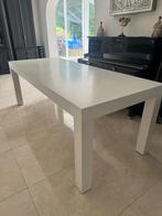 Witte houten tafel met eventueel stoelen, Ophalen, 200 cm of meer, 50 tot 100 cm, Zo goed als nieuw