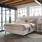 Wehkamp Arctic Boxspring 160x200.ZGAN! Maand oud.Topper incl, Ophalen, Beige, Tweepersoons, Zo goed als nieuw