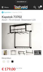 Kapstok Zwart incl zwart houten kledinghangers, Ophalen, Zo goed als nieuw, Hout, Wandkapstok