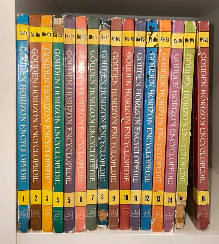 Gouden Horizon Encyclopedieen in multicolor, Boeken, Encyclopedieën, Gelezen, Complete serie, Algemeen, Ophalen of Verzenden