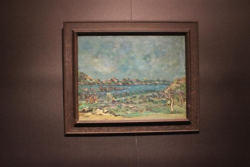 Schilderij : Expressionistisch Indonesisch Landschap, door T, Antiek en Kunst, Kunst | Schilderijen | Klassiek, Ophalen of Verzenden