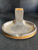 Vintage Asbak met luciferhouder metaal met inscriptie, Antiek en Kunst, Ophalen of Verzenden