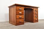 Art deco eiken bureau jaren 30 KARAKTERVOL, Huis en Inrichting, Bureaus, Ophalen of Verzenden, Gebruikt