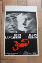 filmaffiche Alain Delon Scorpio 1973 filmposter, Rechthoekig Staand, Ophalen of Verzenden, Zo goed als nieuw, A1 t/m A3