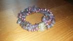 Armband met amethist en parels, Sieraden, Tassen en Uiterlijk, Armbanden, Overige materialen, Met edelsteen, Paars, Ophalen of Verzenden