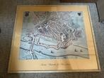 Oude lijst met plattegrond Arnhem, Ophalen of Verzenden, Zo goed als nieuw, Hout, Minder dan 50 cm