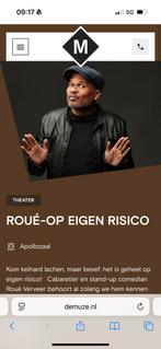 Gezocht kaartjes Roué Verveer, Tickets en Kaartjes, Theater | Cabaret en Komedie, Twee personen
