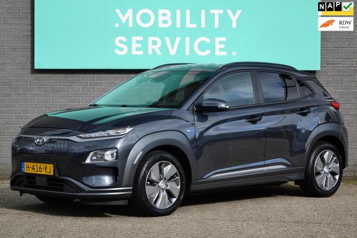 Hyundai Kona EV Premium 64 kWh SOH194% 3FASE Clima ACC CarPl, Auto's, Hyundai, Bedrijf, Te koop, Kona, ABS, Achteruitrijcamera