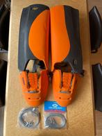 Obo Robo Hi-rebound legguards en klompen maat L oranje/zwart, Ophalen, Gebruikt, Overige typen