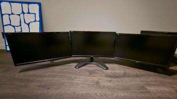 3x ASUS VG248Q 144hz 24 inch met standaard beschikbaar voor biedingen