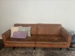 Stoere cognac kleurige bank, Huis en Inrichting, Banken | Bankstellen, Ophalen, Gebruikt, 200 tot 250 cm, Vierpersoons of meer