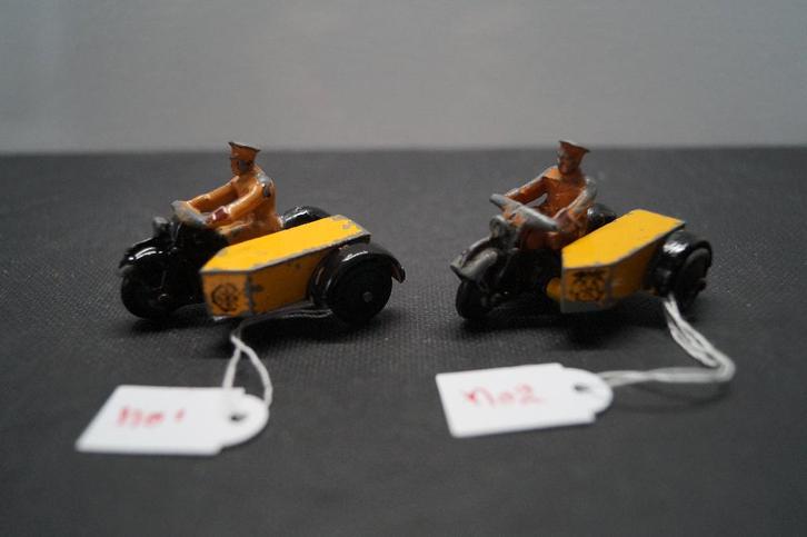 Dinky toy 44B ANWB en AA motor met zijspan €25 per stuk, Hobby en Vrije tijd, Modelauto's | 1:43, Gebruikt, Overige typen, Dinky Toys