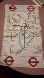 Glazendoek droogdoek kaart Londense metro underground tube, Huis en Inrichting, Keuken | Textiel, Ophalen of Verzenden, Wit, Zo goed als nieuw