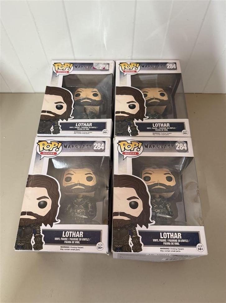 Funko pop - Warcraft - Lothar - 284 - vier stuks beschikbaar, Verzamelen, Poppetjes en Figuurtjes, Zo goed als nieuw, Ophalen of Verzenden