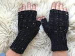 Vingerloze handschoenen voor heren. Zwart. Handgemaakt., Ophalen of Verzenden, Nieuw, Handschoenen